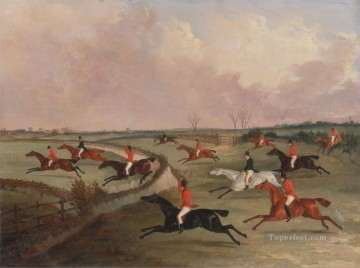 John Dalby La caza del Quorn en pleno grito Segundo caballo después de Henry Alken Pinturas al óleo